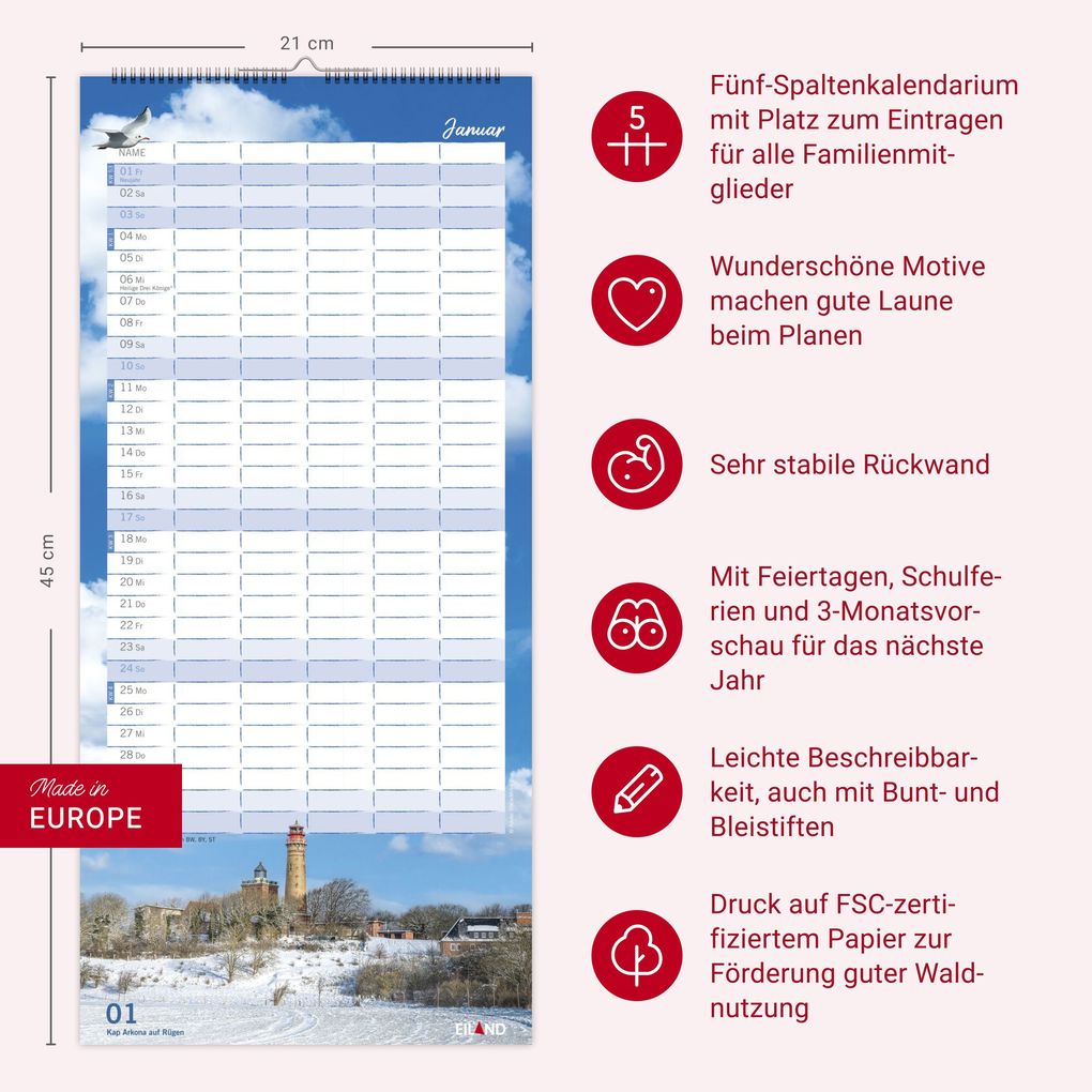 Weitere Ansicht: Meerzeit Familienplaner 2027