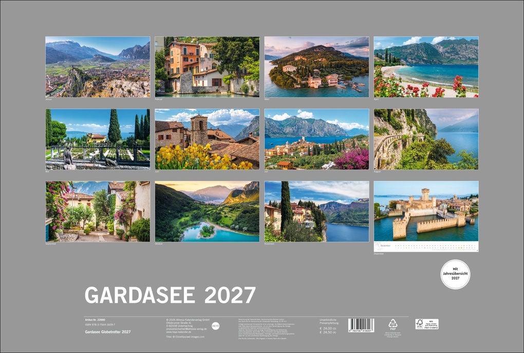 Weitere Ansicht: Gardasee Globetrotter Kalender 2027 - Von romantischen Buchten und malerischen Orten