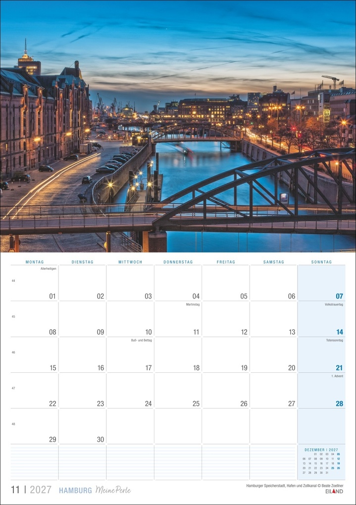 Weitere Ansicht: Hamburg ...meine Perle Kalender 2027