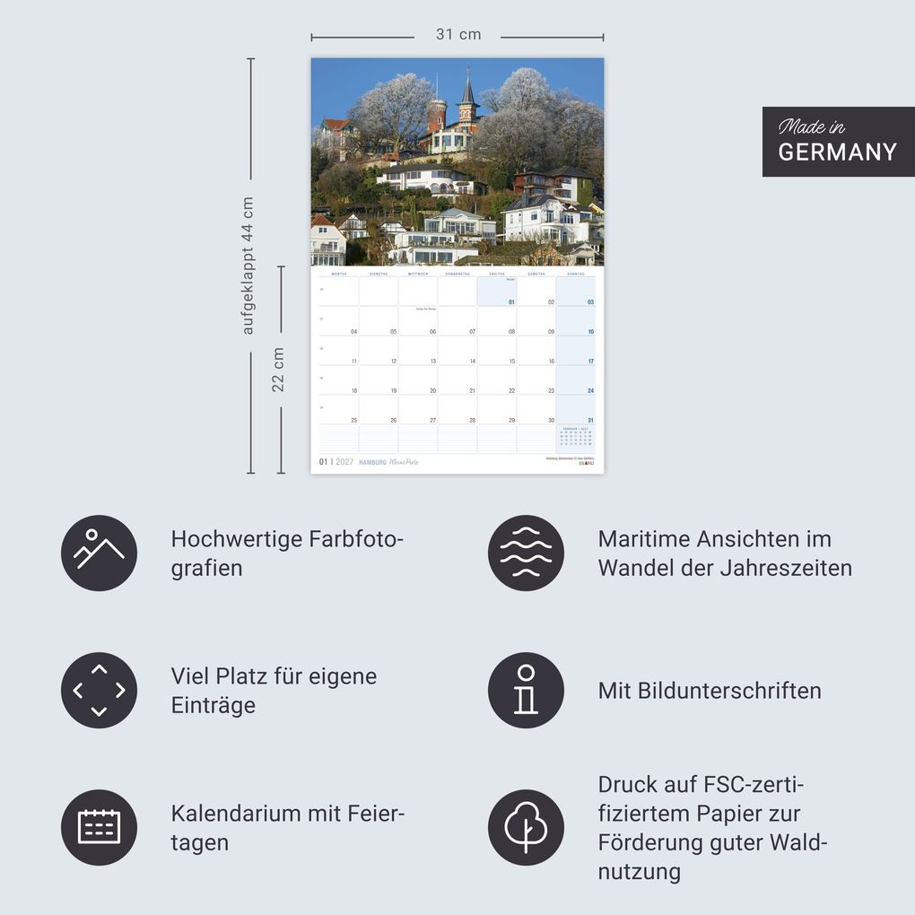 Weitere Ansicht: Hamburg ...meine Perle Kalender 2027