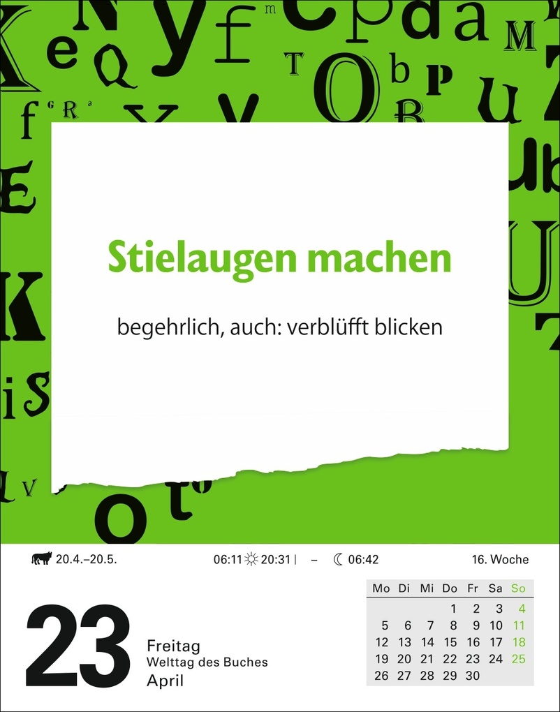 Weitere Ansicht: Duden Das Salz in der (Buchstaben-)Suppe Tagesabreißkalender 2027 - Redewendungen und ihre Bedeutung