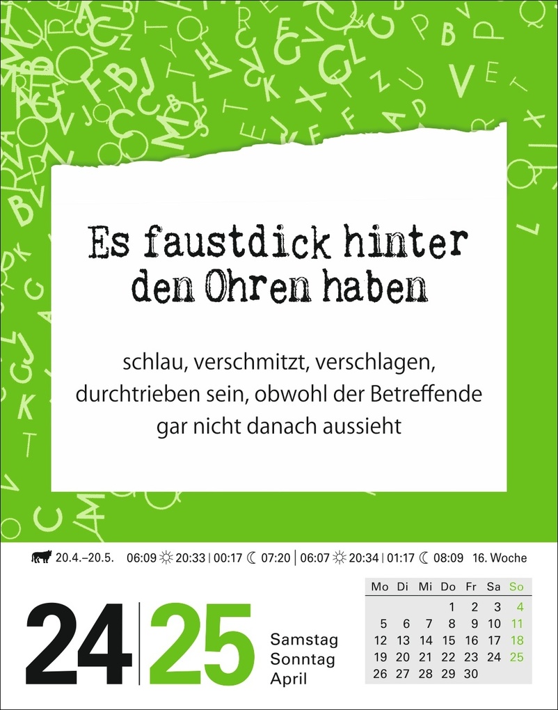 Weitere Ansicht: Duden Das Salz in der (Buchstaben-)Suppe Tagesabreißkalender 2027 - Redewendungen und ihre Bedeutung