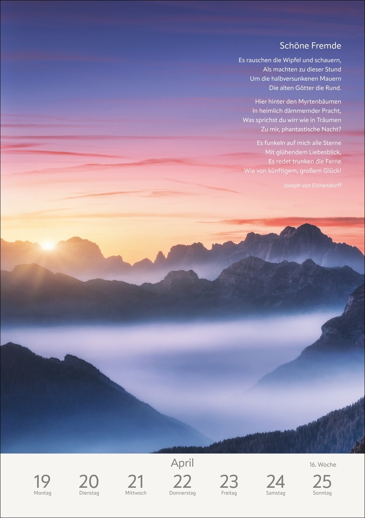 Weitere Ansicht: Literaturkalender Natur Wochen-Kulturkalender 2027 | Ruth Dangelmeier