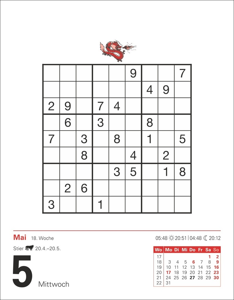 Weitere Ansicht: Sudoku Tagesabreißkalender 2027 - Das Kult-Rätsel aus Japan | Stefan Krüger
