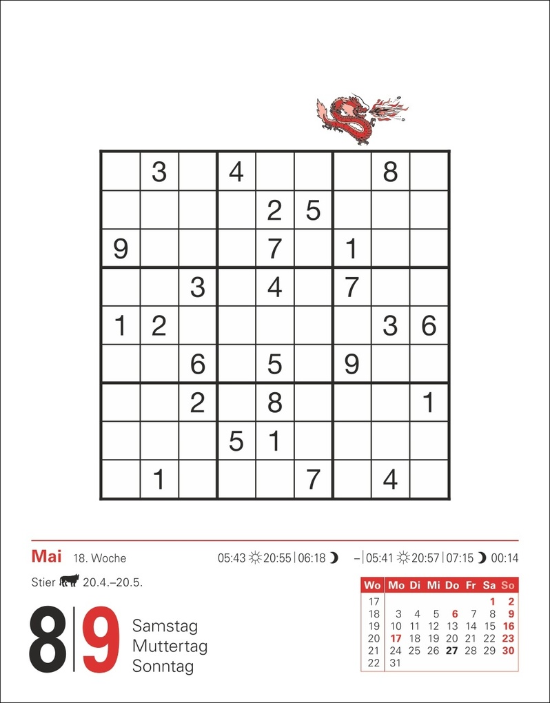 Weitere Ansicht: Sudoku Tagesabreißkalender 2027 - Das Kult-Rätsel aus Japan | Stefan Krüger