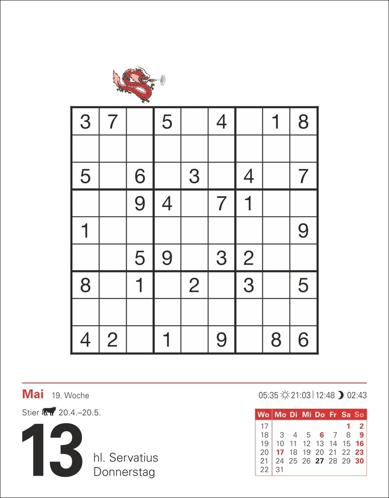 Weitere Ansicht: Sudoku Tagesabreißkalender 2027 - Das Kult-Rätsel aus Japan | Stefan Krüger