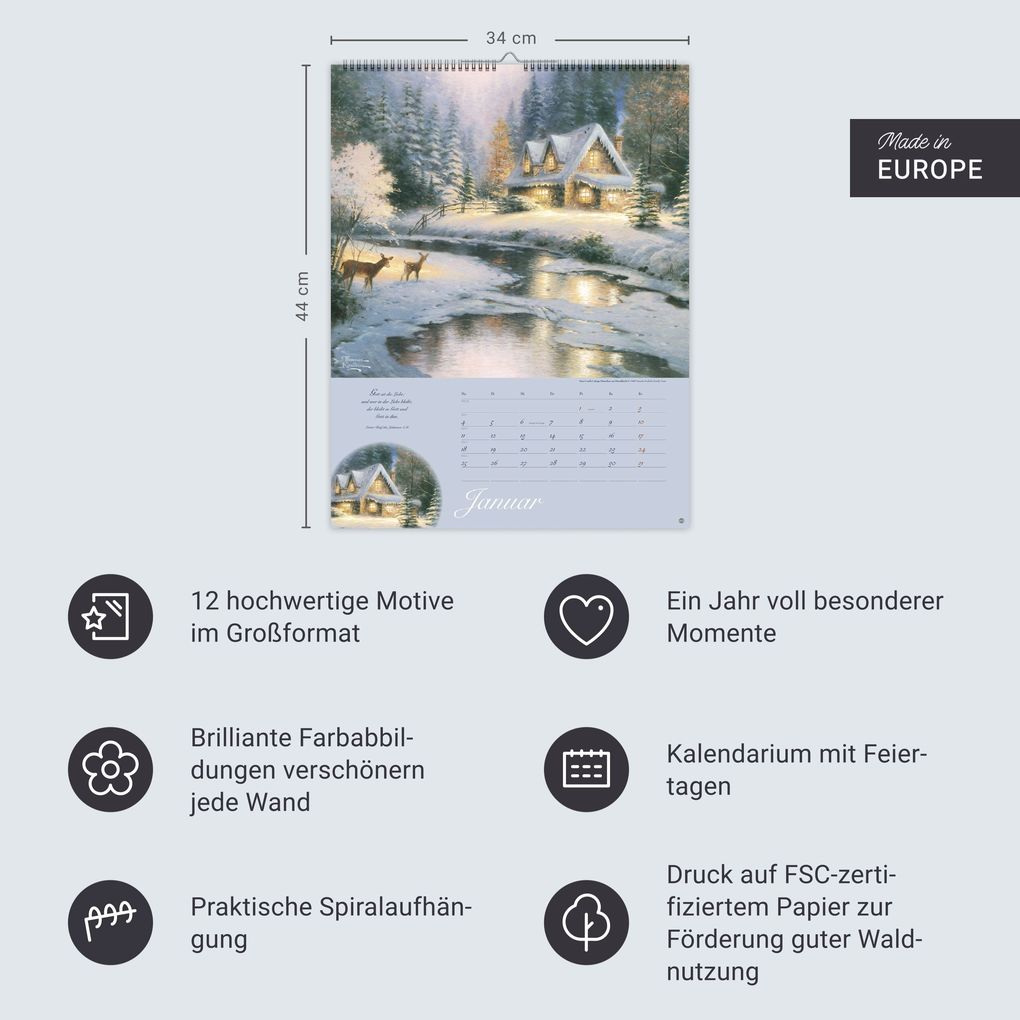 Weitere Ansicht: Thomas Kinkade: Land im Licht Kalender 2027 | Thomas Kinkade