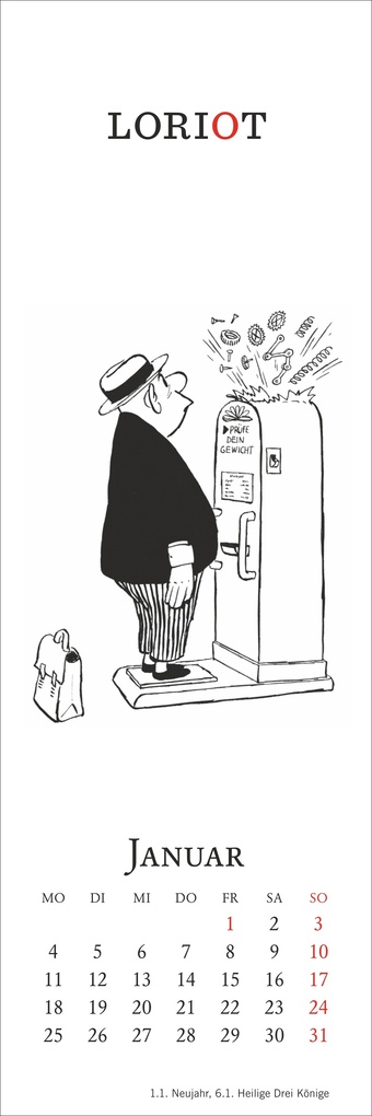 Weitere Ansicht: Loriot Lesezeichen & Kalender 2027 | Loriot