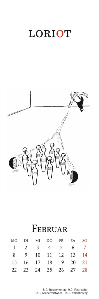 Weitere Ansicht: Loriot Lesezeichen & Kalender 2027 | Loriot