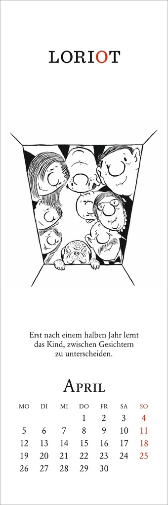 Weitere Ansicht: Loriot Lesezeichen & Kalender 2027 | Loriot
