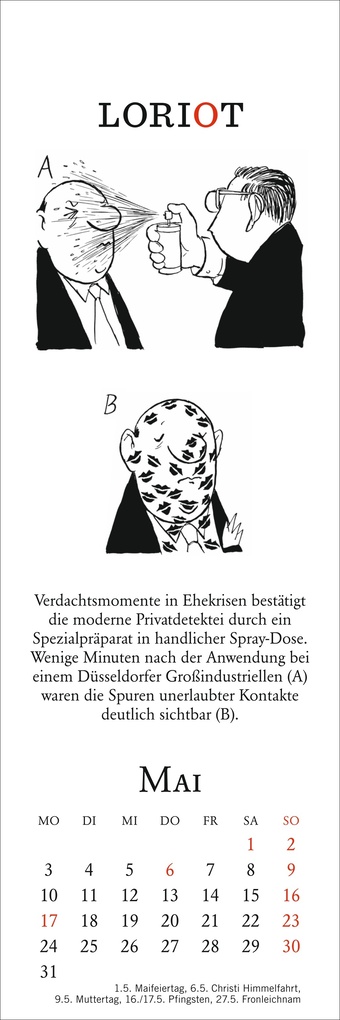 Weitere Ansicht: Loriot Lesezeichen & Kalender 2027 | Loriot