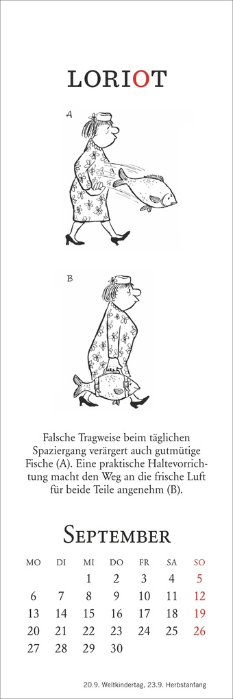 Weitere Ansicht: Loriot Lesezeichen & Kalender 2027 | Loriot