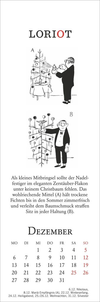 Weitere Ansicht: Loriot Lesezeichen & Kalender 2027 | Loriot