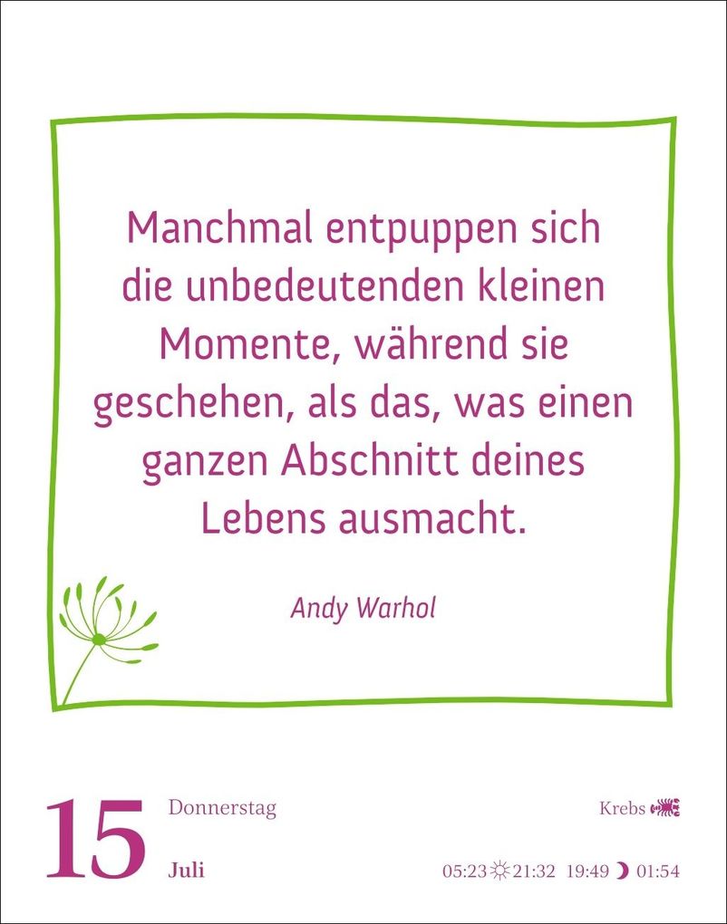 Weitere Ansicht: Heute ist dein Tag! Tagesabreißkalender 2027 - 313 positive Zitate für 2027 | Ann Christin Artel