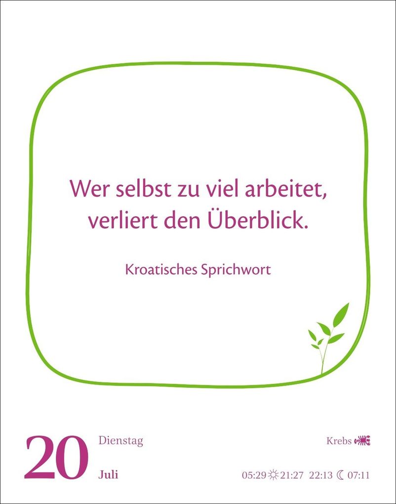 Weitere Ansicht: Heute ist dein Tag! Tagesabreißkalender 2027 - 313 positive Zitate für 2027 | Ann Christin Artel