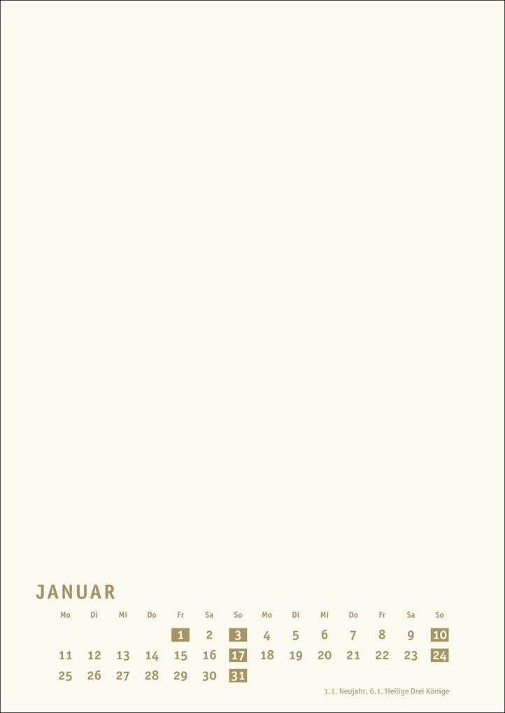 Weitere Ansicht: Premium-Bastelkalender gold A4 2027