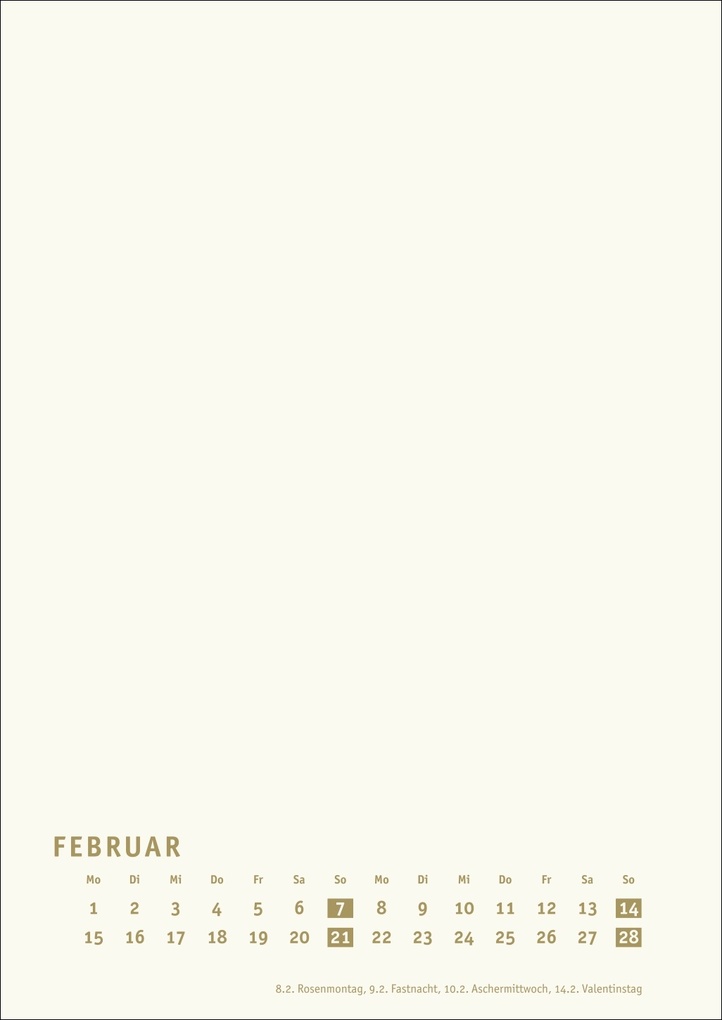 Weitere Ansicht: Premium-Bastelkalender gold A4 2027