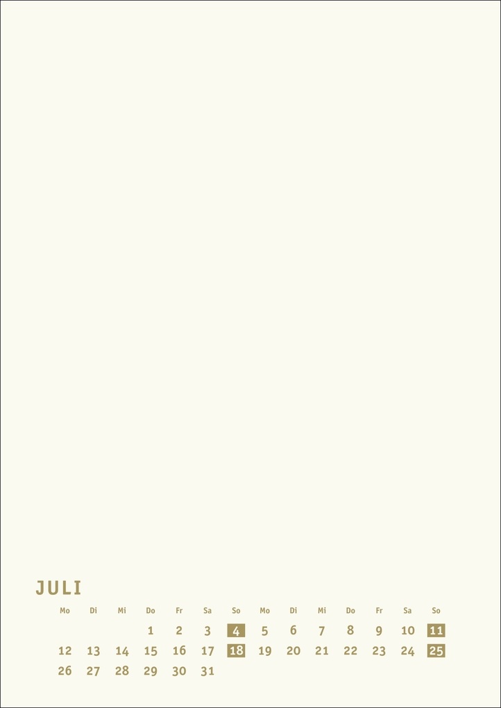 Weitere Ansicht: Premium-Bastelkalender gold A4 2027
