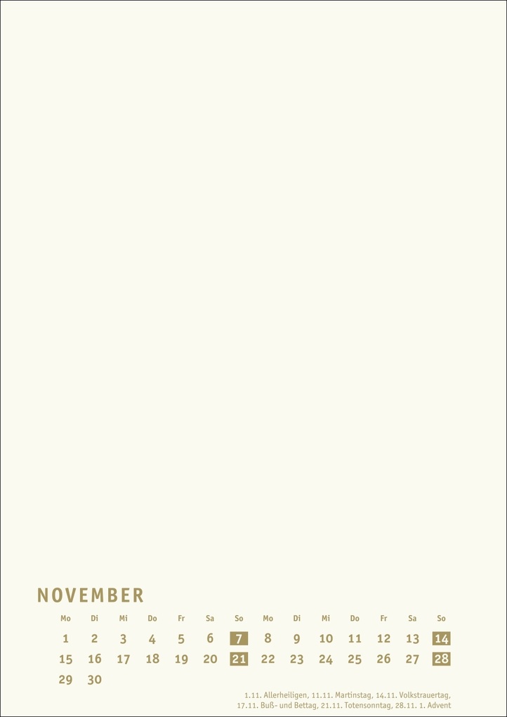 Weitere Ansicht: Premium-Bastelkalender gold A4 2027
