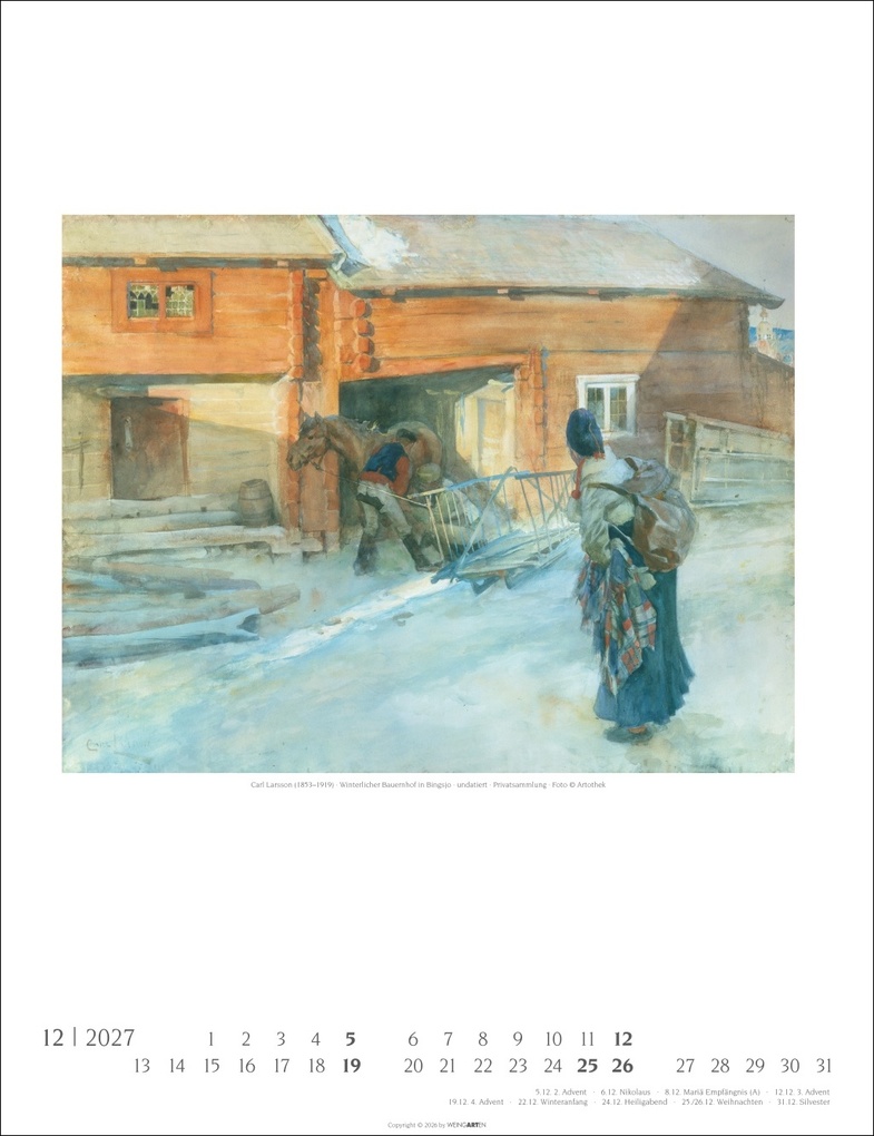 Weitere Ansicht: Carl Larsson Kalender 2027 | Carl Larsson