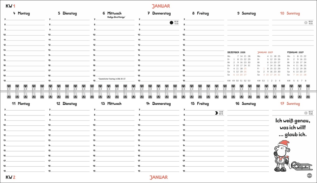 Weitere Ansicht: sheepworld Wochenquerplaner 2027