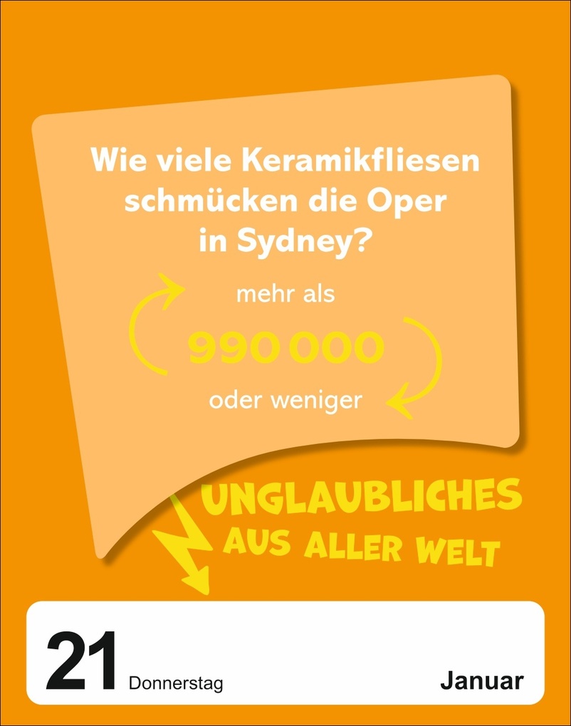 Weitere Ansicht: Was schätzt du denn? Tagesabreißkalender 2027 - Knifflige Schätzfragen für die ganze Familie! | Stefan Heine