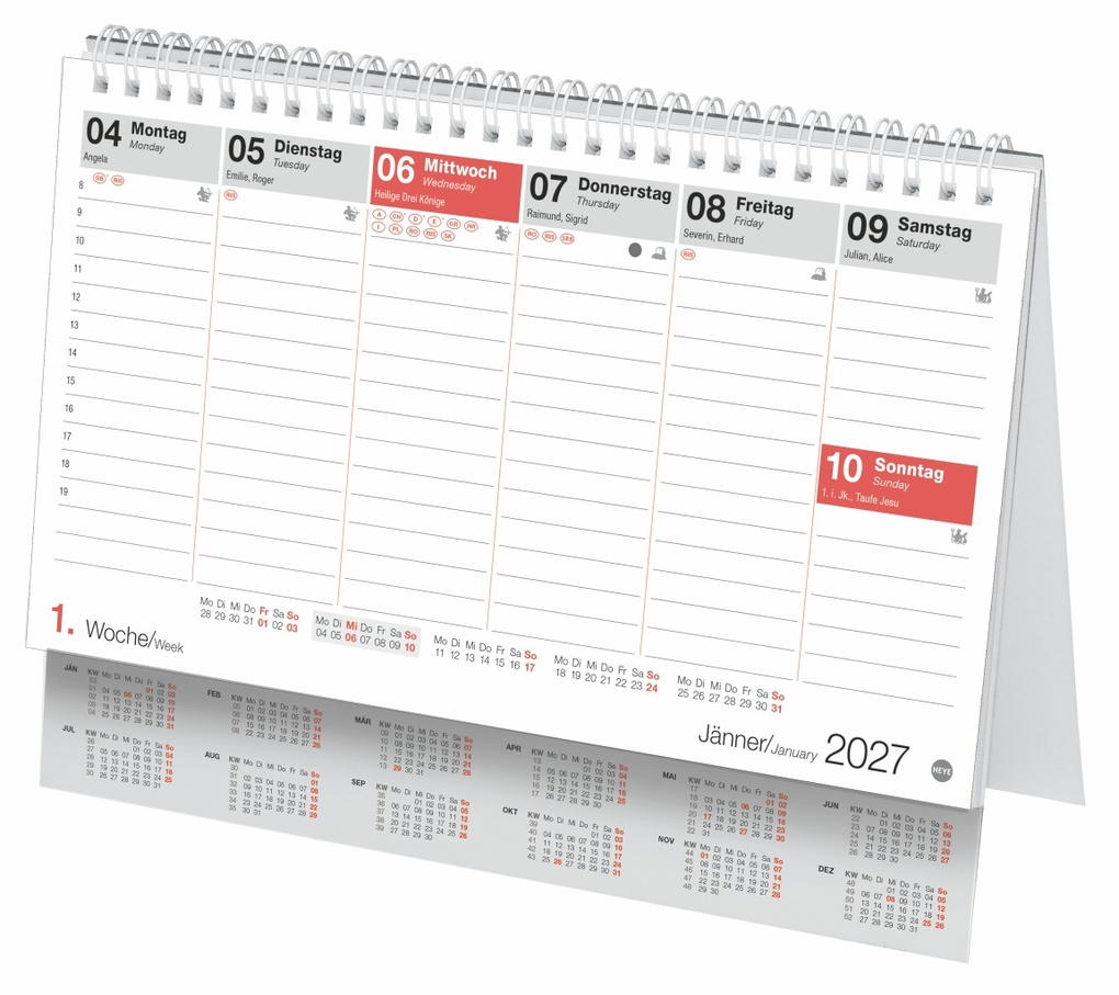 Weitere Ansicht: Schreibtischkalender Österreich klein 2027