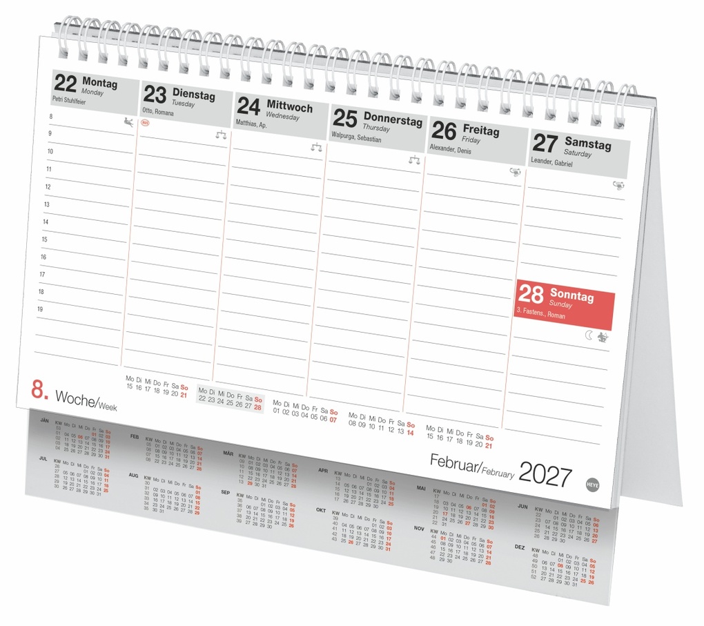 Weitere Ansicht: Schreibtischkalender Österreich klein 2027