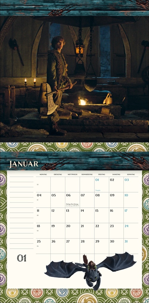 Weitere Ansicht: Drachenzähmen Broschurkalender 2027