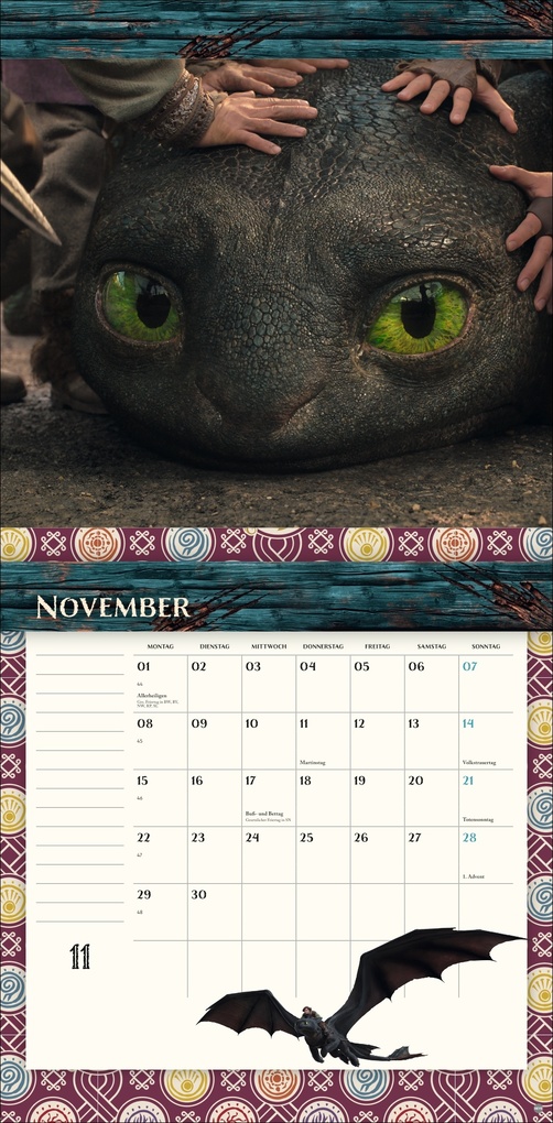 Weitere Ansicht: Drachenzähmen Broschurkalender 2027