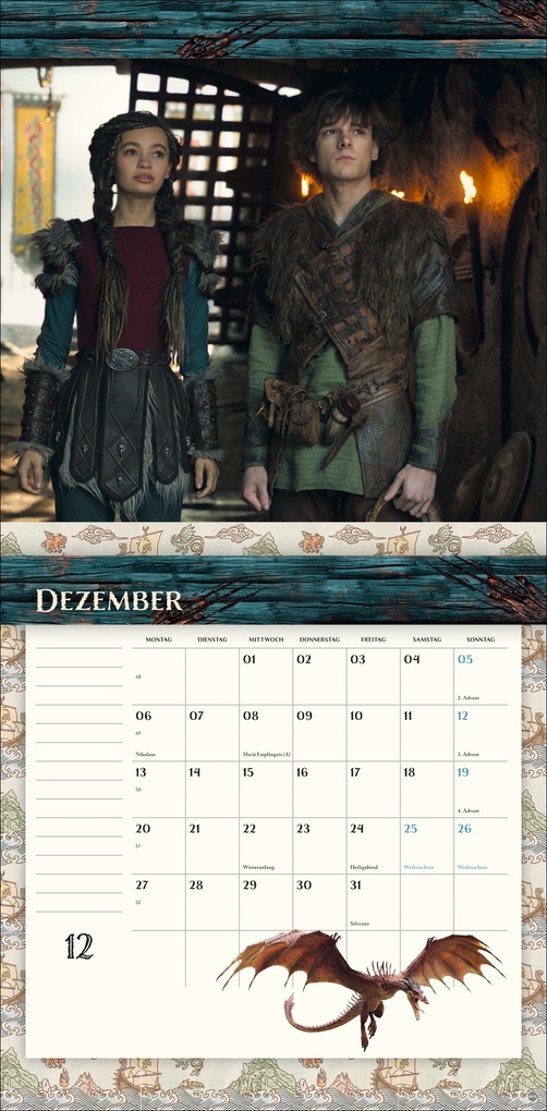 Weitere Ansicht: Drachenzähmen Broschurkalender 2027