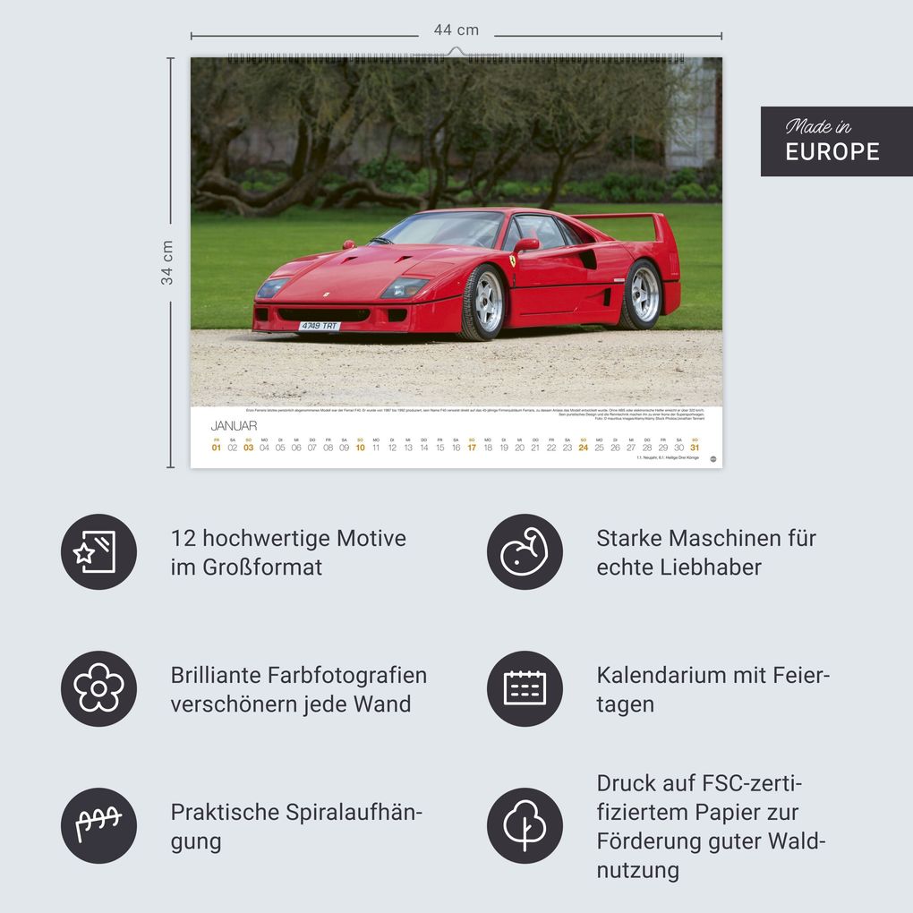 Weitere Ansicht: Legendäre Autos Posterkalender 2027