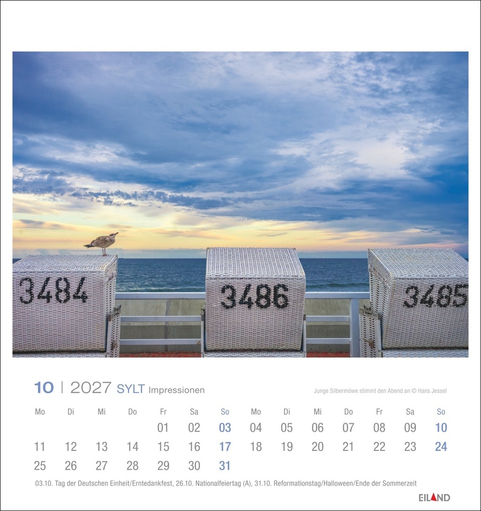 Weitere Ansicht: Sylt Impressionen Postkartenkalender 2027 | Hans Jessel
