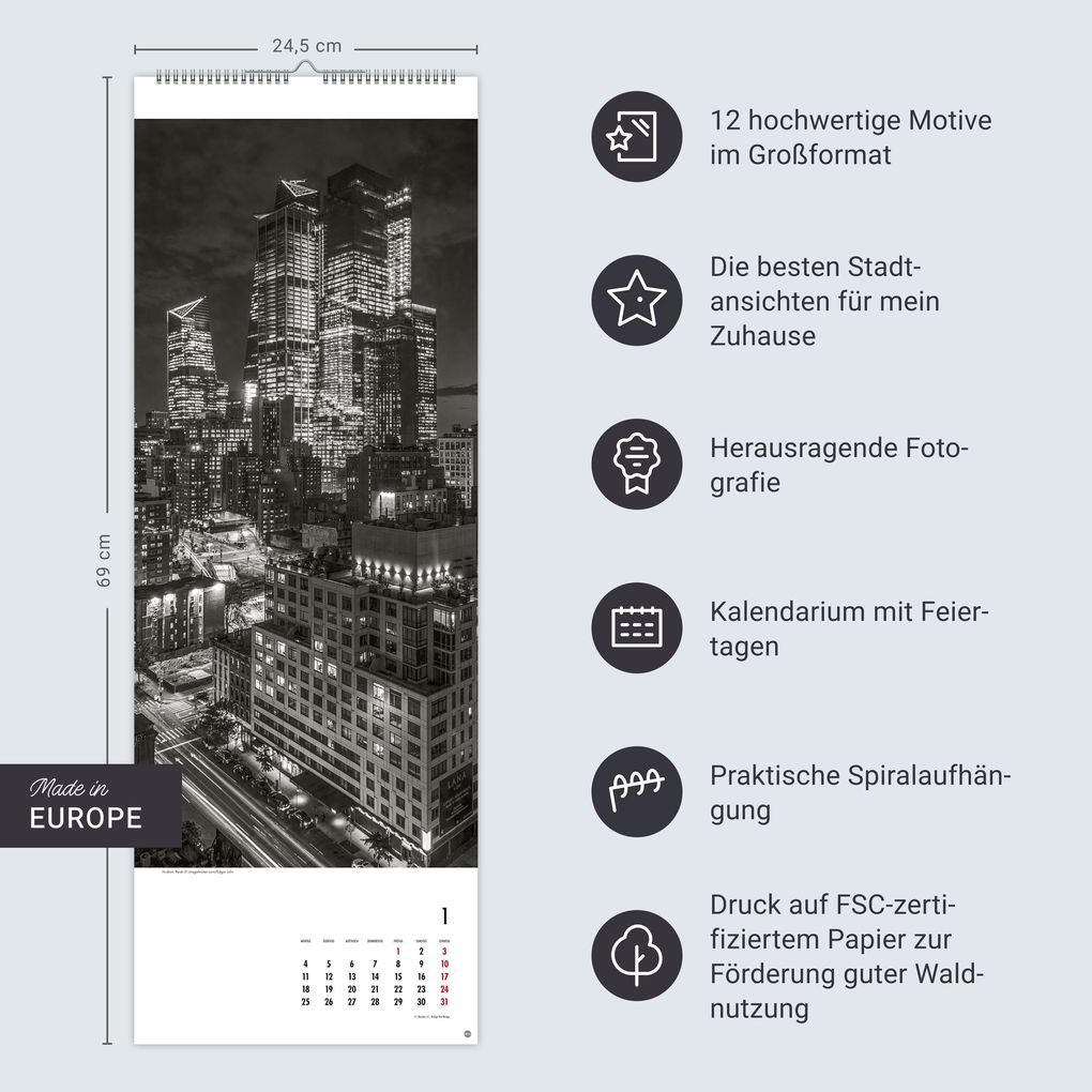 Weitere Ansicht: New York Vertical Kalender 2027