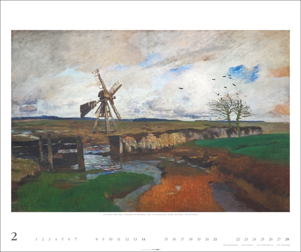 Weitere Ansicht: Worpsweder Landschaften Kalender 2027 | Hans am Ende, Fritz Mackensen, Otto Modersohn, Paula Modersohn-Becker