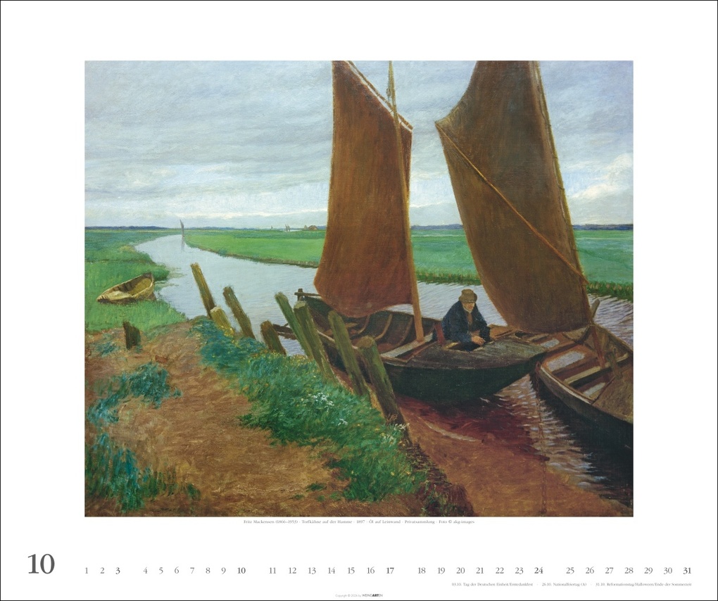 Weitere Ansicht: Worpsweder Landschaften Kalender 2027 | Hans am Ende, Fritz Mackensen, Otto Modersohn, Paula Modersohn-Becker