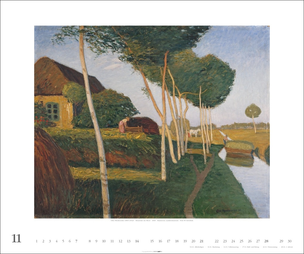 Weitere Ansicht: Worpsweder Landschaften Kalender 2027 | Hans am Ende, Fritz Mackensen, Otto Modersohn, Paula Modersohn-Becker