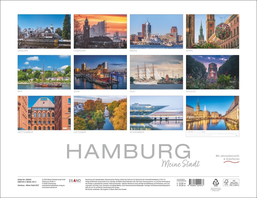 Weitere Ansicht: Hamburg - Meine Stadt Kalender 2027
