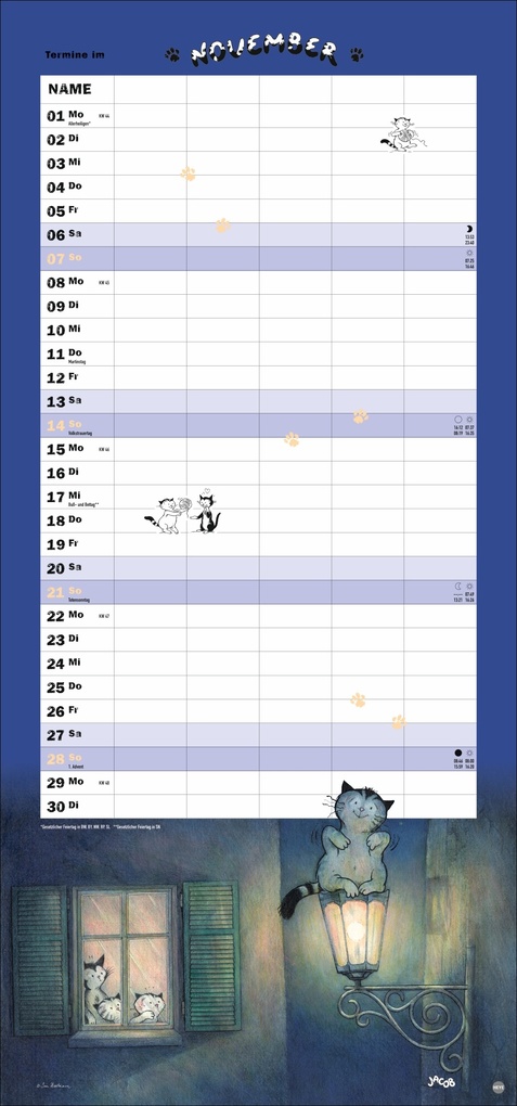 Weitere Ansicht: Jacob Familienplaner für Katzenliebhaber 2027 | Sven Hartmann