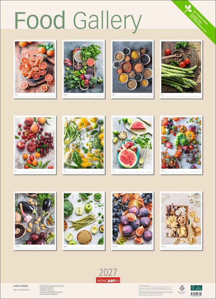 Weitere Ansicht: Food Gallery Kalender 2027