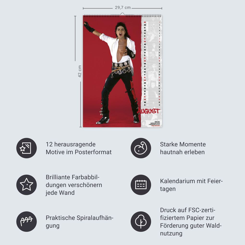Weitere Ansicht: Michael Jackson Posterkalender 2027 | Michael Jackson