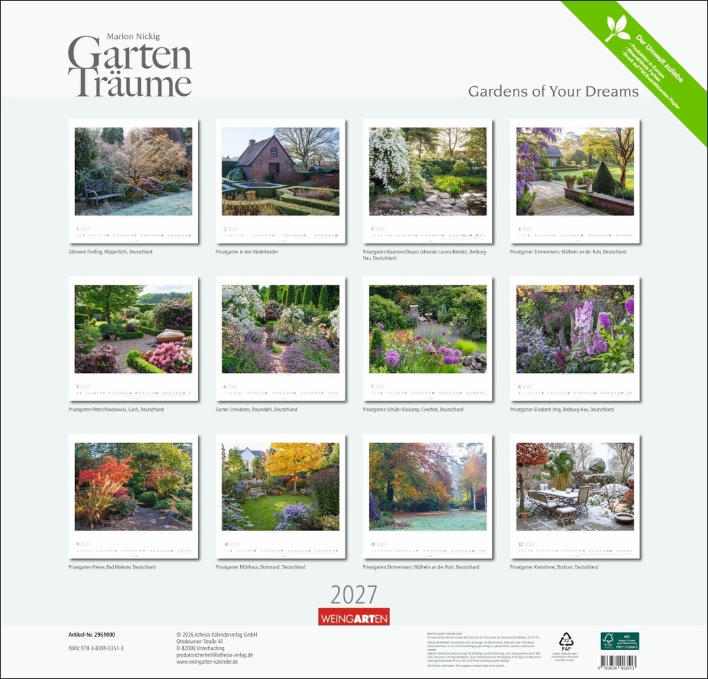Weitere Ansicht: Gartenträume Kalender 2027