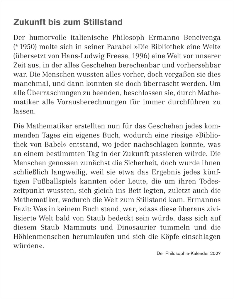 Weitere Ansicht: Der Philosophie-Kalender Tagesabreißkalender 2027 | Barbara Brüning, Markus Hattstein