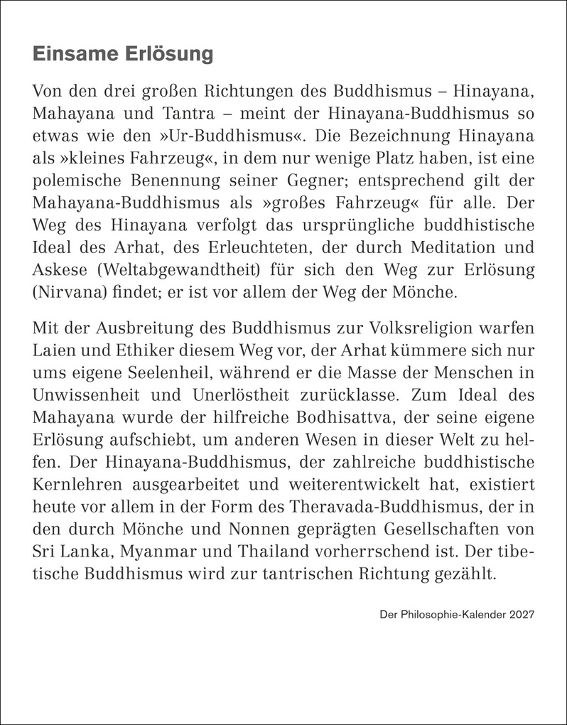 Weitere Ansicht: Der Philosophie-Kalender Tagesabreißkalender 2027 | Barbara Brüning, Markus Hattstein
