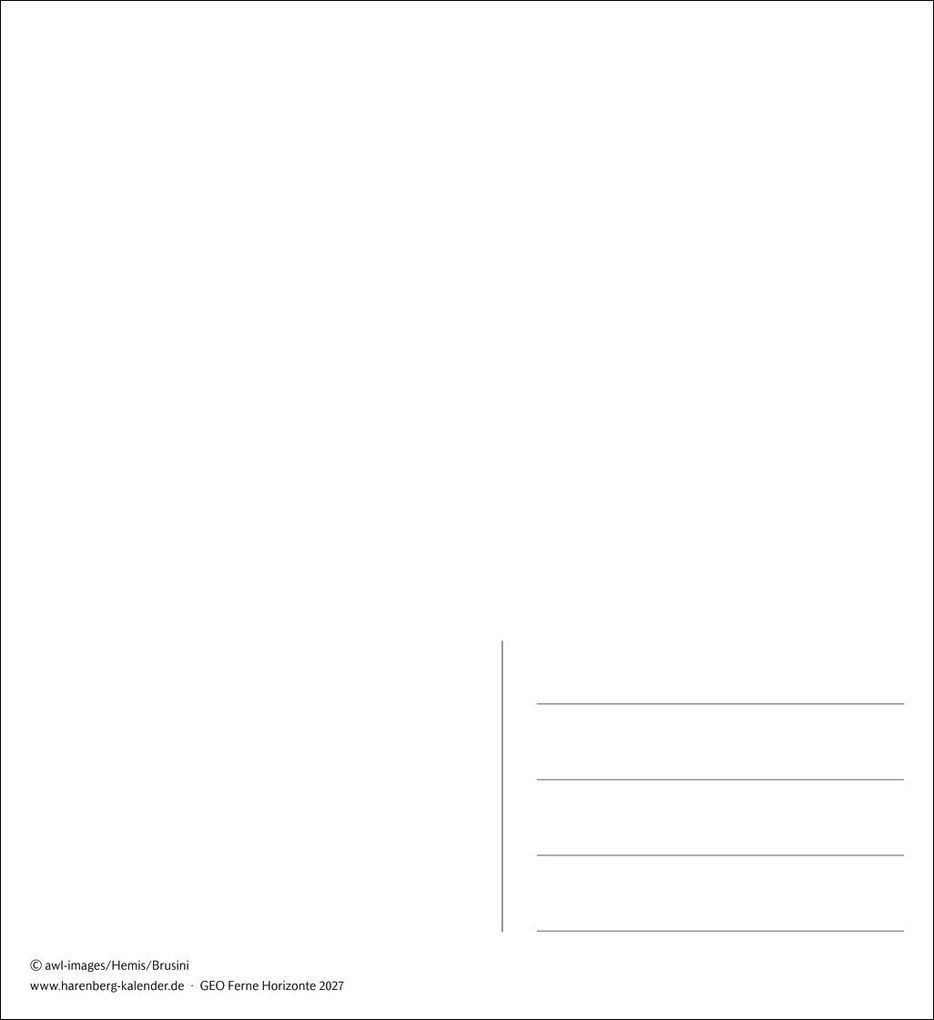 Weitere Ansicht: GEO Ferne Horizonte Postkartenkalender 2027 - Wochenkalender mit 53 Postkarten
