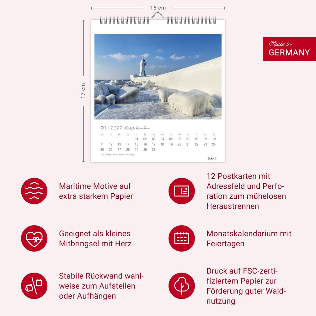 Weitere Ansicht: Rügen Postkartenkalender 2027 - Meine Insel