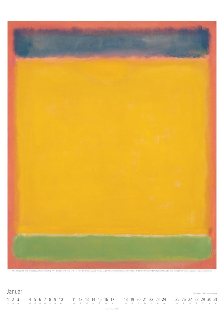 Weitere Ansicht: Mark Rothko Kalender 2027 | Mark Rothko