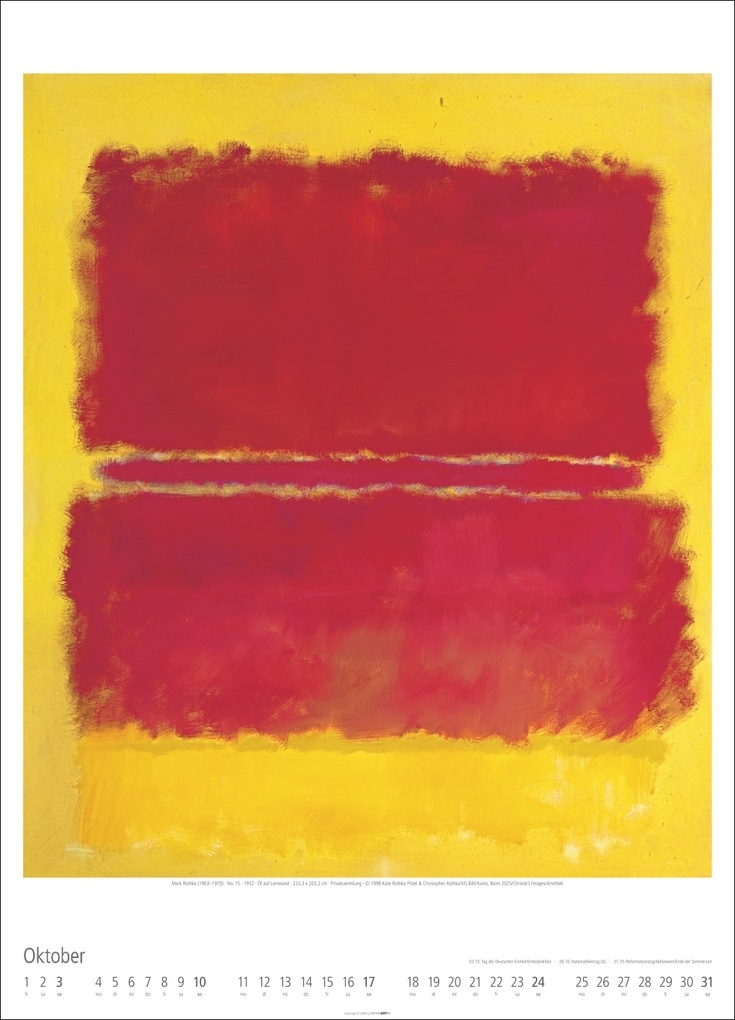 Weitere Ansicht: Mark Rothko Kalender 2027 | Mark Rothko