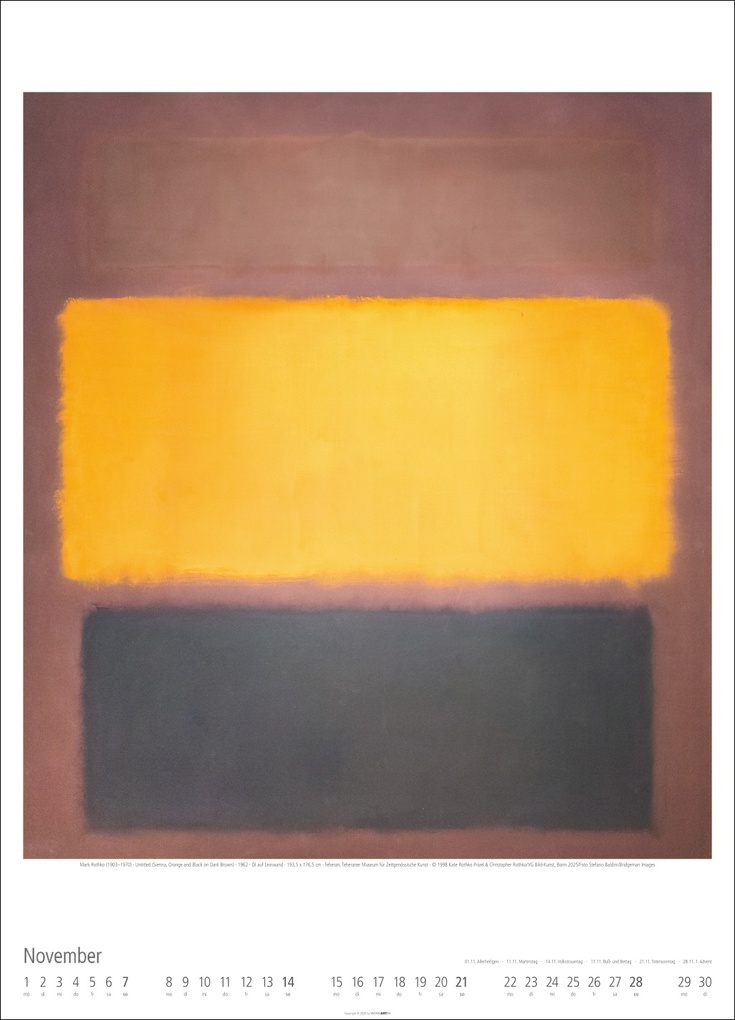 Weitere Ansicht: Mark Rothko Kalender 2027 | Mark Rothko