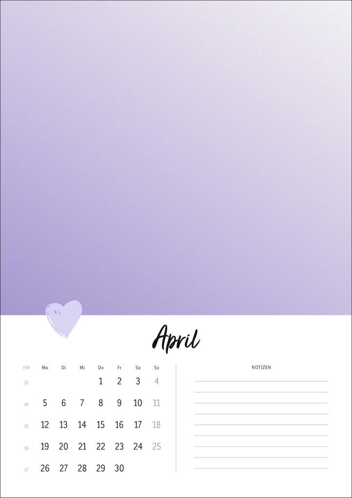 Weitere Ansicht: Kreativkalender Mit Liebe gemacht A4 2027
